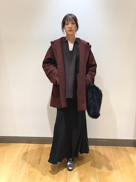 「アイテム（その他アウター）」を使った、イケダさん（レディース・166cm）の秋コーディネート