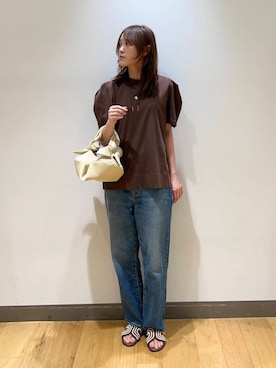 「やや暑い」｜「アイテム（アクセサリー）」を使った、イケダさん（レディース・166cm）の春コーディネート