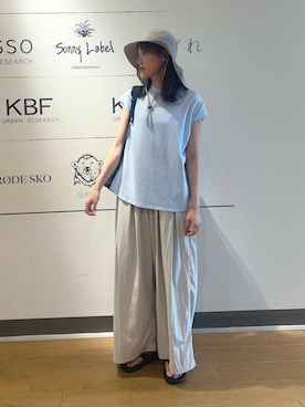 「URTECH」｜「アイテム（帽子）」を使った、イケダさん（レディース・166cm）の春コーディネート
