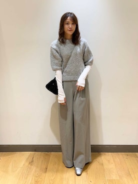 「ゆるピタ×ナチュラル」｜イケダさん（レディース・166cm）の秋コーディネート