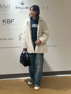 「寒い」｜「アイテム（ダウンジャケット/コート）」を使った、イケダさん（レディース・166cm）の冬コーディネート