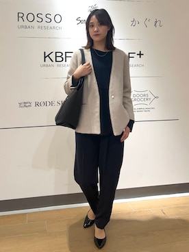 「アイテム（セットアップ）」を使った、イケダさん（レディース・166cm）の冬コーディネート