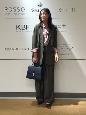 「F by ROSSO（エフバイロッソ）のアイテム」を使った、イケダさん（レディース・166cm）の秋コーディネート