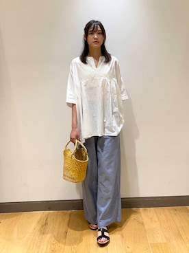 「URBAN RESEARCH Sonny Label（アーバンリサーチサニーレーベル）のアイテム」を使った、イケダさん（レディース・166cm）の夏コーディネート