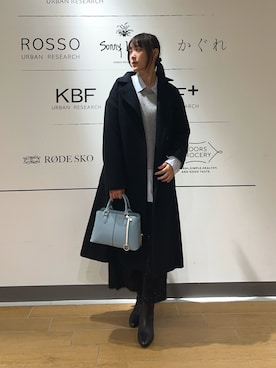 「RODE SKO（ロデスコ）のアイテム」を使った、イケダさん（レディース・166cm）の秋コーディネート