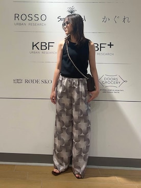 「柄物」｜イケダさん（レディース・166cm）の夏コーディネート