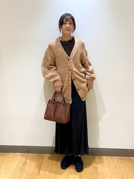 「RODE SKO（ロデスコ）のアイテム（トートバッグ）」を使った、イケダさん（レディース・166cm）の秋コーディネート