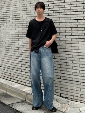 「LIDNM（リドム）のアイテム」を使った、しーさん（メンズ・177cm）の夏コーディネート