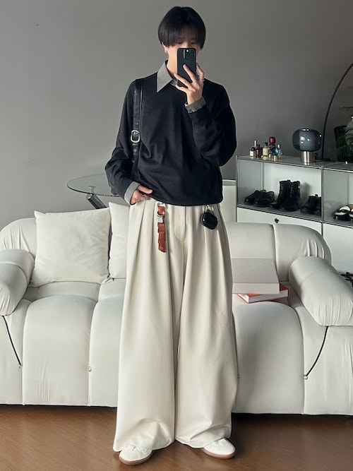 セール】FINE WOOL CHAMBRAY SHIRT（シャツ/ブラウス）｜LAPIIS