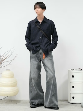 「アイテム（キーケース/キーアクセサリー）」を使った、しーさん（メンズ・177cm）の秋コーディネート