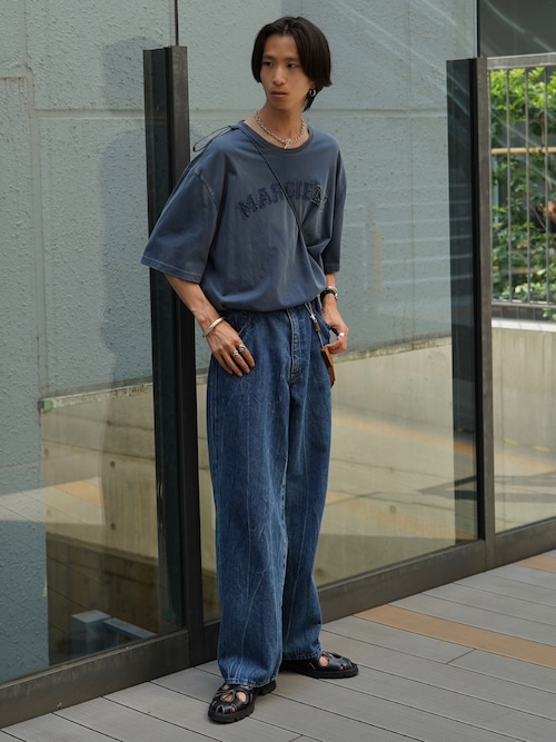 マルジェラ Tシャツ 緑 メンズ デニム合わせに 1692066157_500.jpg