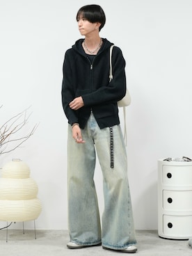 「アイテム（ピアス（両耳用））」を使った、しーさん（メンズ・177cm）の秋コーディネート