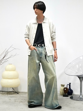 「アイテム（キーホルダー）」を使った、しーさん（メンズ・177cm）の秋コーディネート