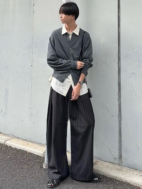 「アイテム（ピアス（両耳用））」を使った、しーさん（メンズ・177cm）の秋コーディネート