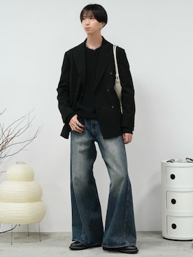 「アイテム（スーツセット）」を使った、しーさん（メンズ・177cm）の冬コーディネート