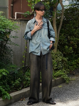 「アイテム（バングル/リストバンド）」を使った、しーさん（メンズ・177cm）の秋コーディネート