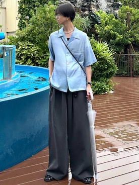 「Paraboot（パラブーツ）のアイテム」を使った、しーさん（メンズ・177cm）の夏コーディネート