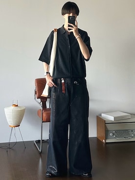 「アイテム（バングル/リストバンド）」を使った、しーさん（メンズ・177cm）の夏コーディネート