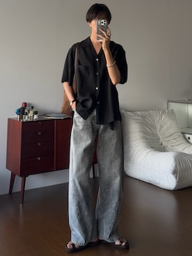 「Llife（ライフ）のアイテム」を使った、しーさん（メンズ・177cm）の夏コーディネート