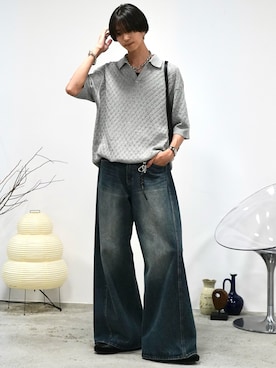 「アイテム（キーホルダー）」を使った、しーさん（メンズ・177cm）の秋コーディネート
