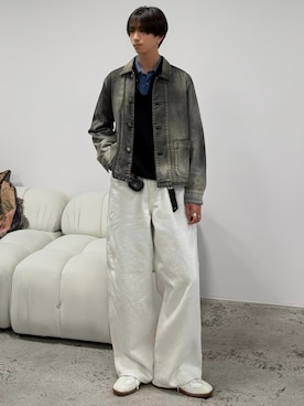 「LIDNM（リドム）のアイテム（ジャケット/アウター）」を使った、しーさん（メンズ・177cm）の春コーディネート