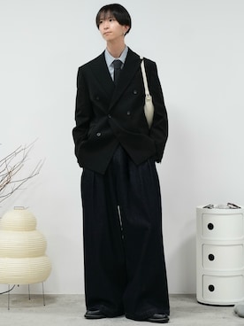 「アイテム（フォーマルスーツ/小物）」を使った、しーさん（メンズ・177cm・20代）の冬コーディネート