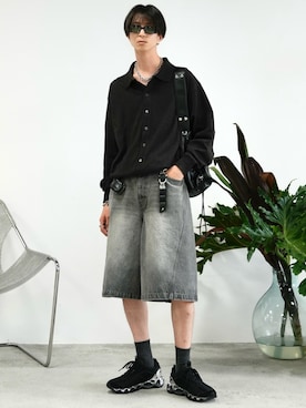 「Hender Scheme（エンダースキーマ）のアイテム」を使った、しーさん（メンズ・177cm）の夏コーディネート