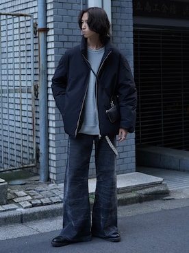 「LIDNM（リドム）のアイテム（財布/小物）」を使った、しーさん（メンズ・176cm）の秋コーディネート