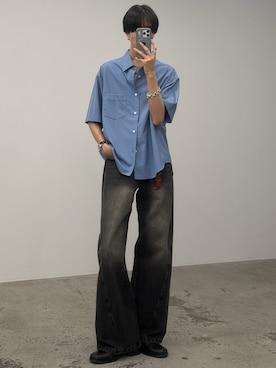 「Llife（ライフ）のアイテム」を使った、しーさん（メンズ・177cm）の春コーディネート