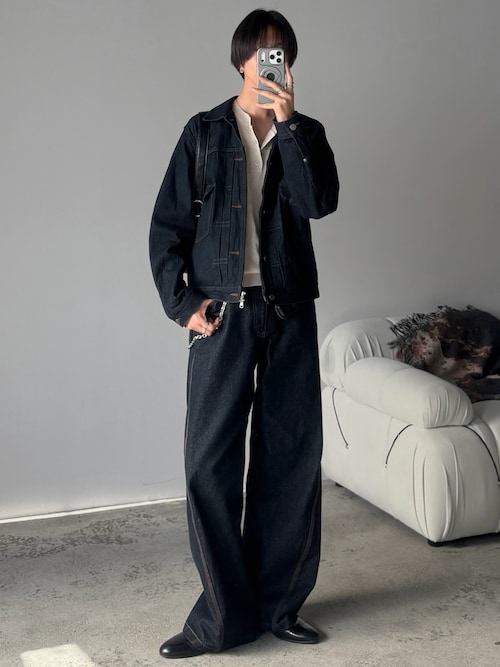 Lame Blend Henley Neck Knit / ラメブレンドヘンリーネックニット