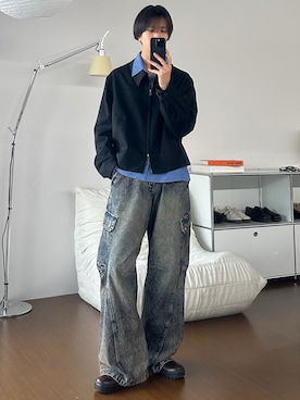 「Llife（ライフ）のアイテム」を使った、しーさん（メンズ・177cm）の冬コーディネート