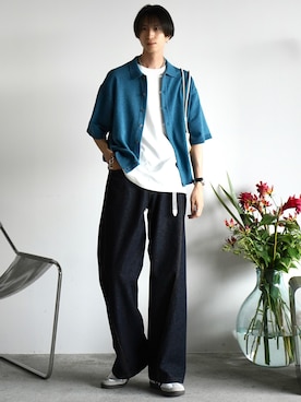 「アイテム（ピアス（片耳用））」を使った、しーさん（メンズ・177cm）の秋コーディネート