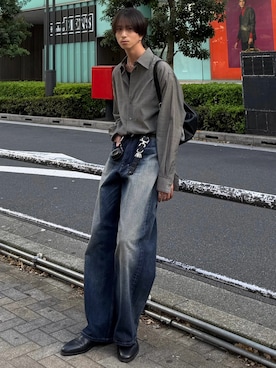 「WYM LIDNM（ウィム バイ リドム）のアイテム」を使った、しーさん（メンズ・177cm）の春コーディネート