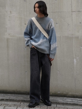 「アイテム（ウォレットチェーン）」を使った、しーさん（メンズ・176cm）の冬コーディネート