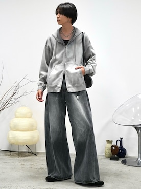 「アイテム（ピアス（片耳用））」を使った、しーさん（メンズ・177cm）の秋コーディネート