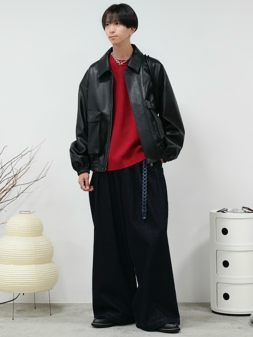 3TUCK DENIM BAGGY SLACKS（デニムパンツ）｜WYM LIDNM（ウィム バイ