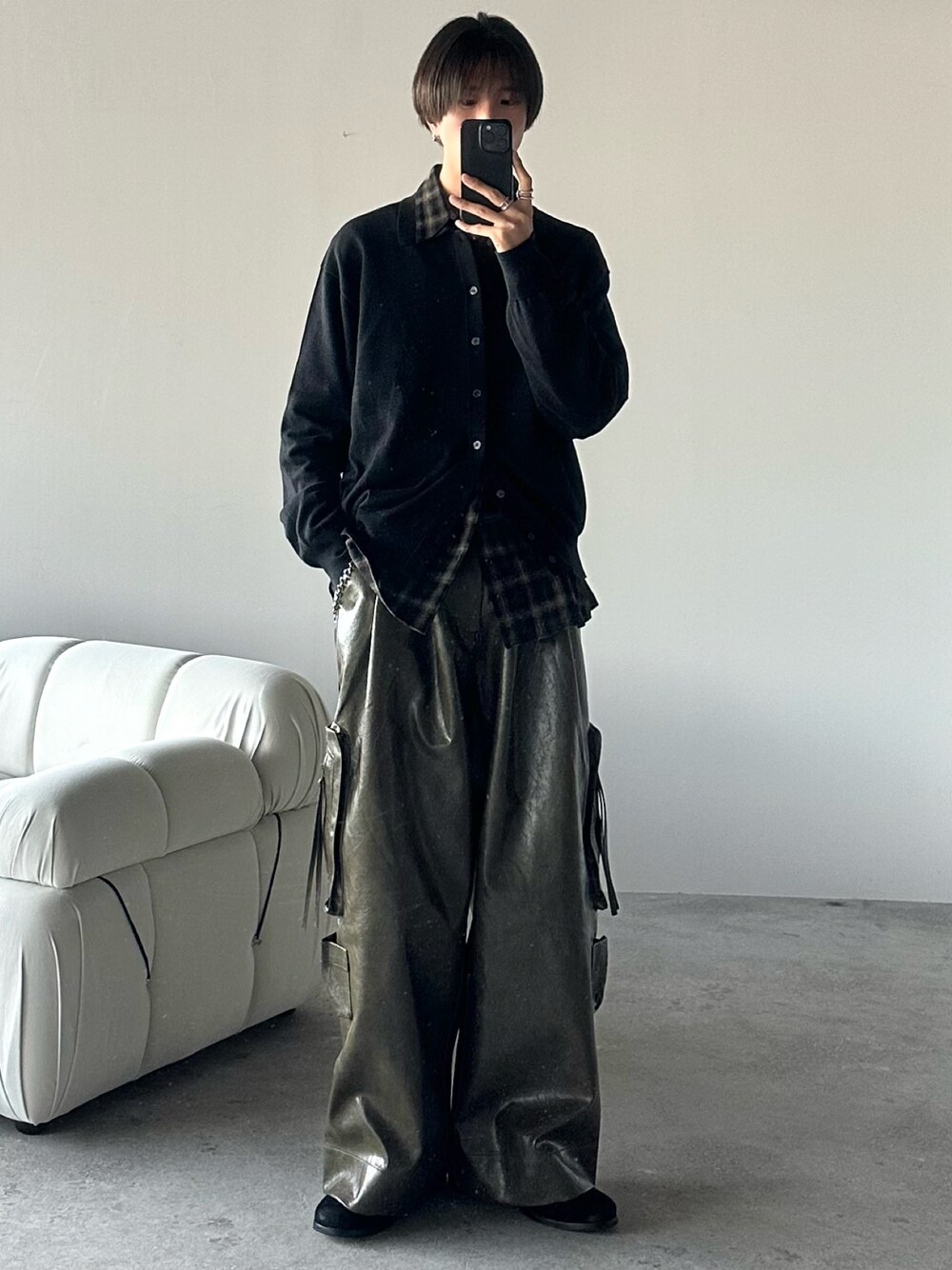 LIDNM（リドム）の「Wool Plaid Western Shirt（シャツ/ブラウス