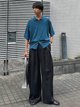 「アイテム（シャツ/ブラウス）」を使った、しーさん（メンズ・177cm）の夏コーディネート