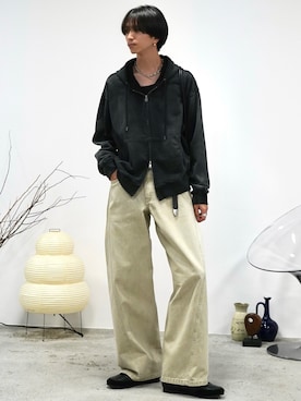 「アイテム（ピアス（片耳用））」を使った、しーさん（メンズ・177cm）の秋コーディネート