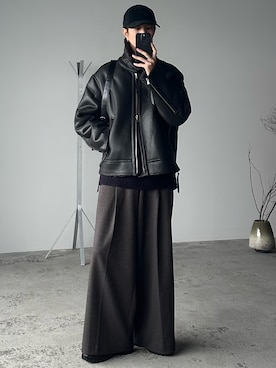 「アイテム（キャップ）」を使った、しーさん（メンズ・177cm・20代）の冬コーディネート