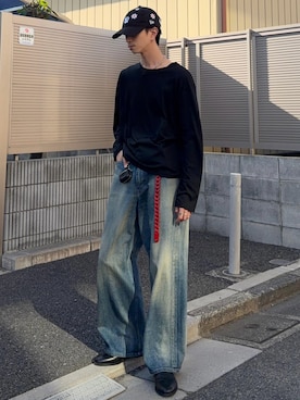 「Llife（ライフ）のアイテム」を使った、しーさん（メンズ・177cm）の春コーディネート