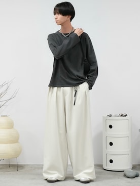 「アイテム（ピアス（両耳用））」を使った、しーさん（メンズ・177cm）の秋コーディネート