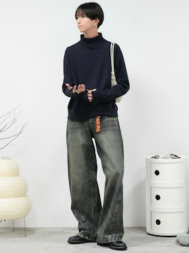 「アイテム（ピアス（両耳用））」を使った、しーさん（メンズ・177cm）の秋コーディネート