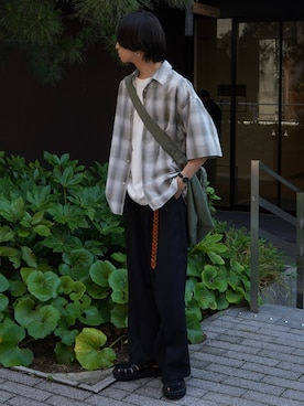 「みんなの白Tフェス」｜「アイテム（アナログ腕時計）」を使った、しーさん（メンズ・176cm）の夏コーディネート