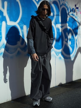 「アイテム（ウォレットチェーン）」を使った、しーさん（メンズ・176cm）の春コーディネート