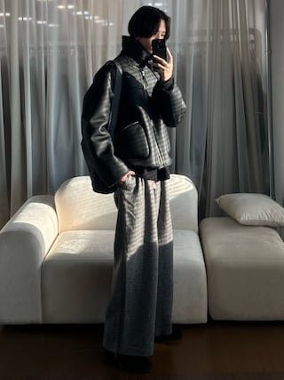 LIDNM（リドム）の「WOOL LINEN OXFORD BAGS（その他パンツ）」 - WEAR