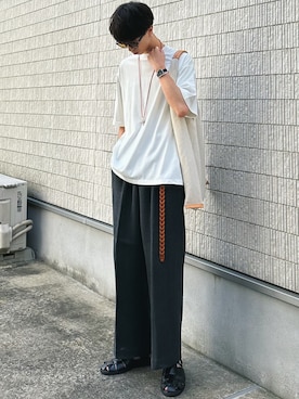 「Paraboot（パラブーツ）のアイテム」を使った、しーさん（メンズ・177cm）の夏コーディネート