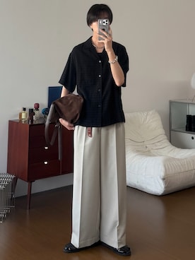 「Llife（ライフ）のアイテム」を使った、しーさん（メンズ・177cm）の夏コーディネート