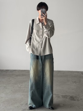 「Llife（ライフ）のアイテム」を使った、しーさん（メンズ・177cm）の春コーディネート