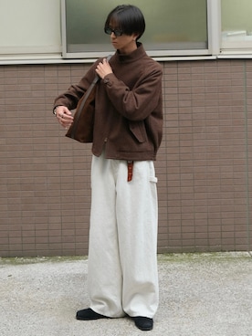 「アイテム（ブルゾン）」を使った、しーさん（メンズ・177cm）の冬コーディネート